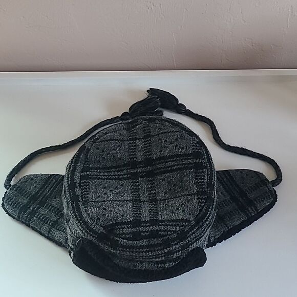 Roots Trapper Sherpa Lined Wool Plaid Winter Hat Adult One Size Unisex - Picture 8 of 13